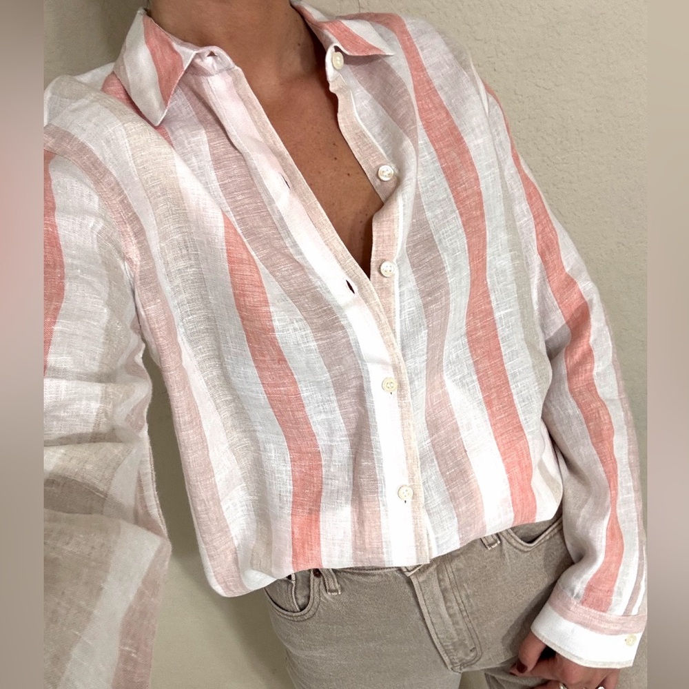 Saks Fifth Avenue Linen Button Up Shirt